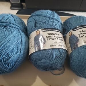 Blue Woolike Yarn Bundle